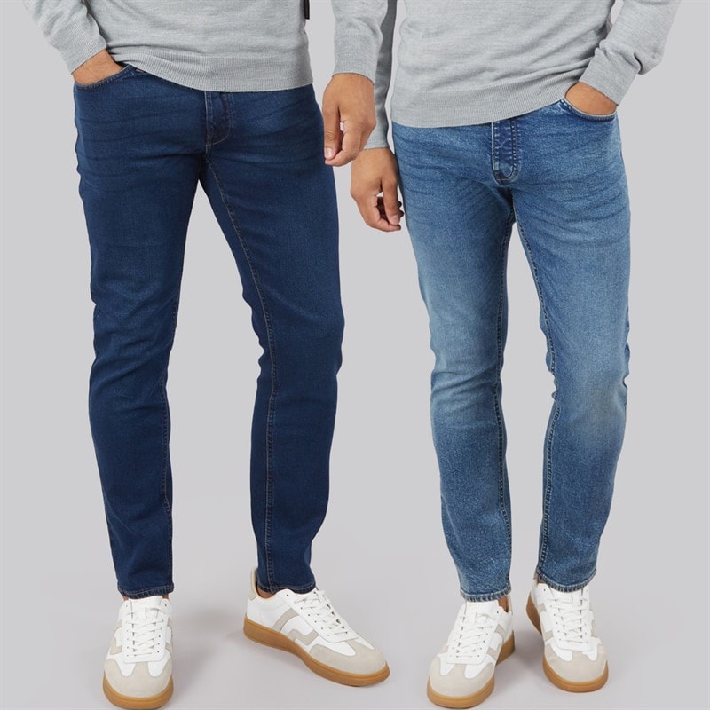 French Connection Mens FCUK Two Pack Slim Fit Jeans IND50/IND55