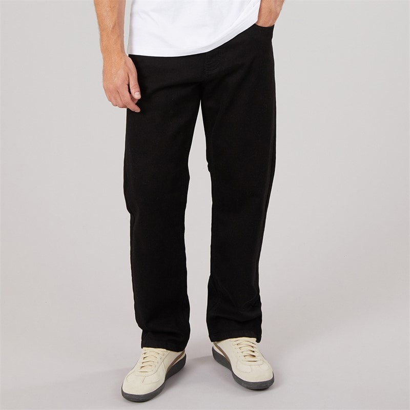 Onfire Mens Lonan Relaxed Straight Fit Denim Jeans Black