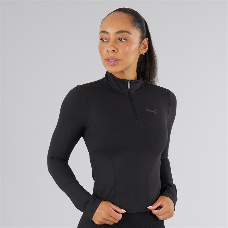 Puma Womens Training 1/2 Zip Puma Black
