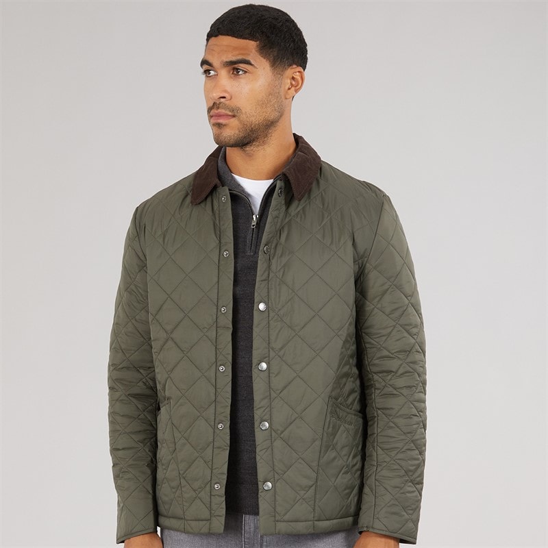 Feraud Mens Midweight Quilted Coat Olive