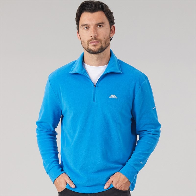 Trespass Mens Masonville 1/2 Zip Micro Fleece Blue