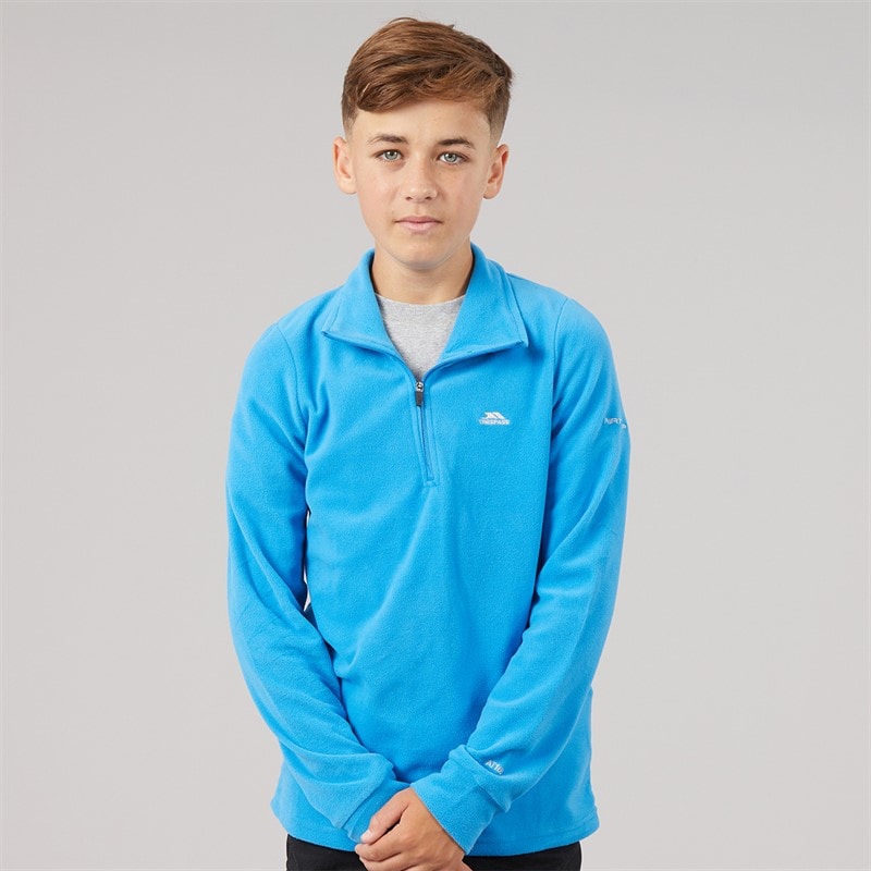 Trespass Junior Boys Masonville 1/2 Zip Micro Fleece Cobalt
