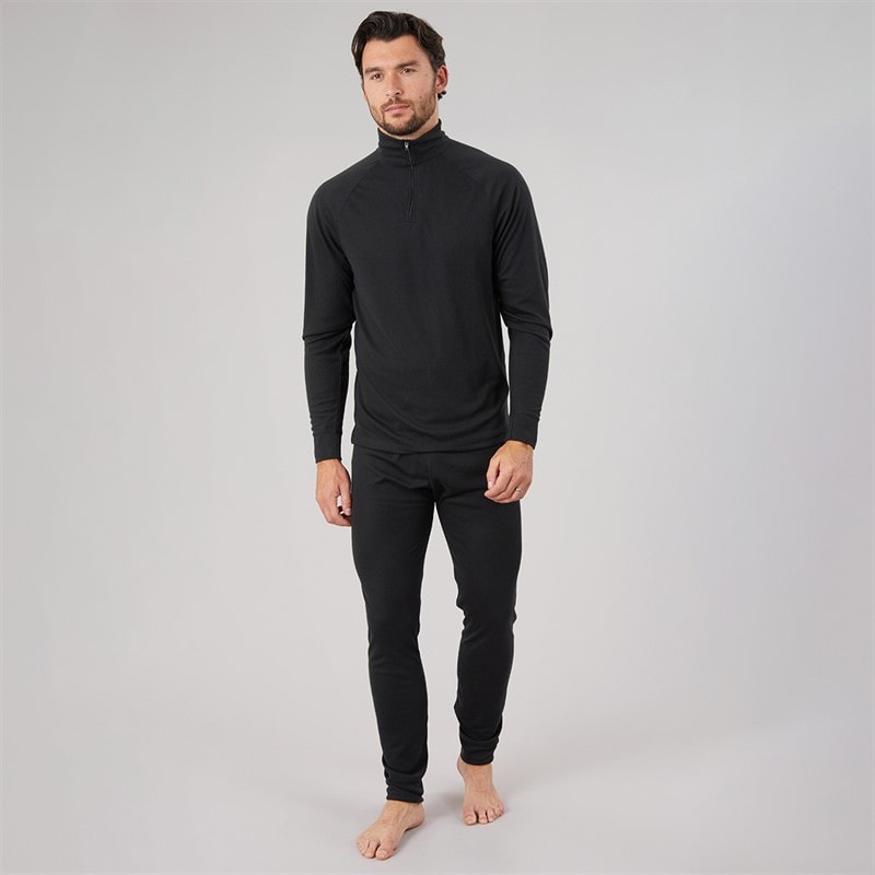 Trespass Mens Unite 360 Thermal Baselayer Set Black