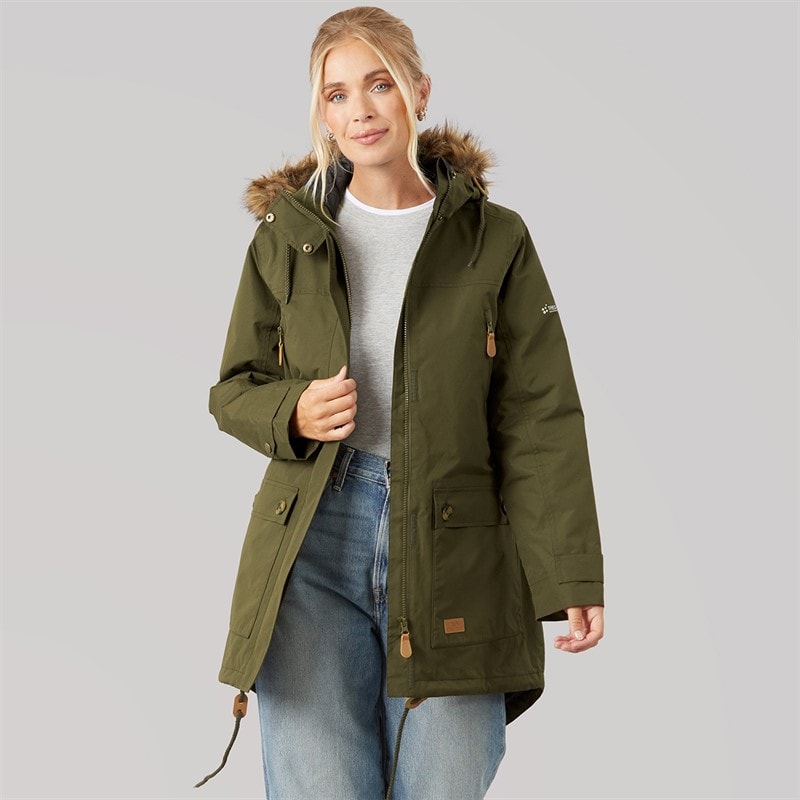 Trespass Womens Clea Insulated Waterproof Parka Dark Vine