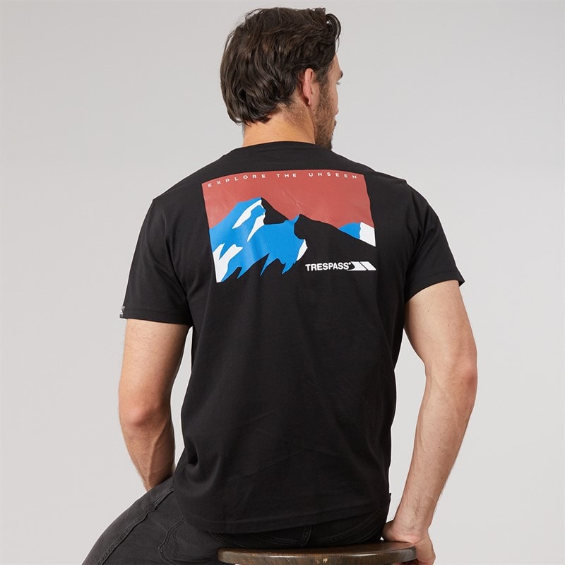 Trespass Mens Svensson Back Logo T-Shirt Black