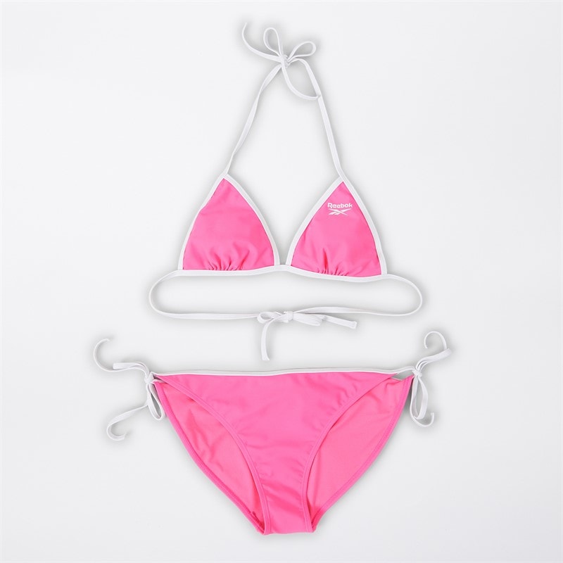 Reebok Womens Allegra Two Piece Triangle Bikini Atomic Pink