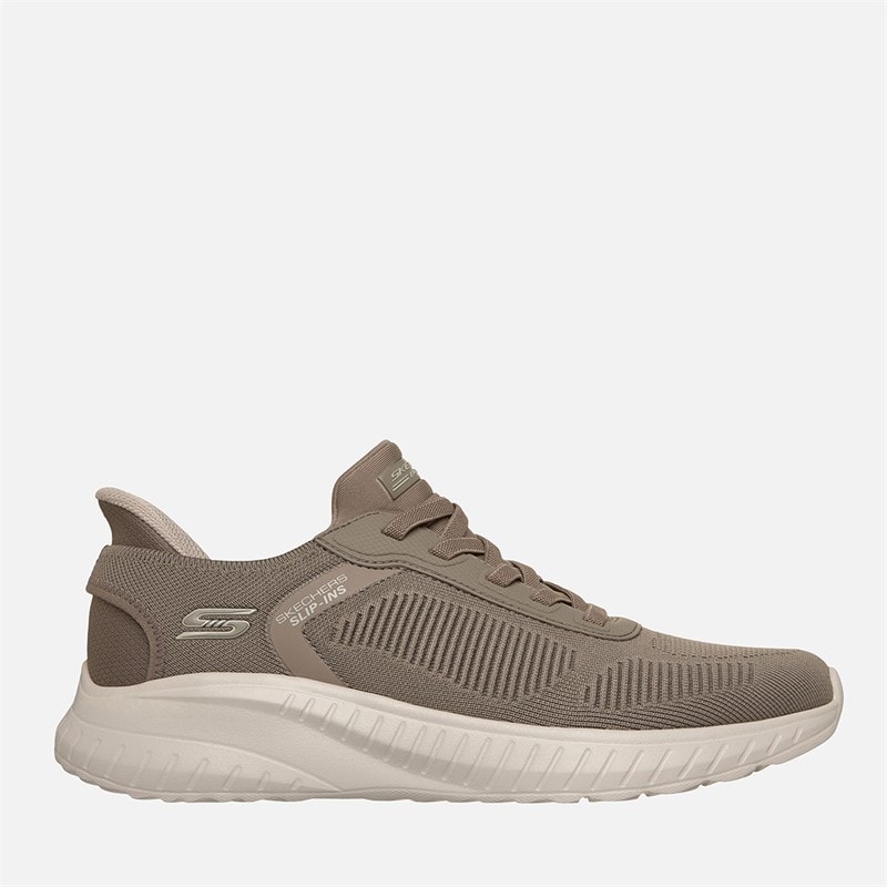 SKECHERS Mens Bob Squad Chaos Solid Step Sneakers Brown