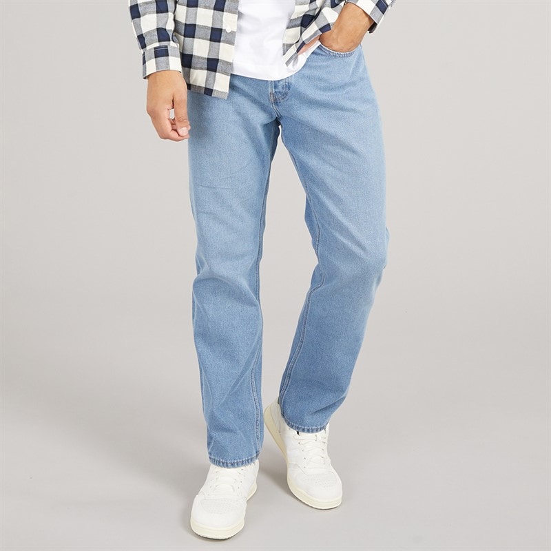 ONLY & SONS Mens Edge Straight Fit Jeans Medium Blue Denim