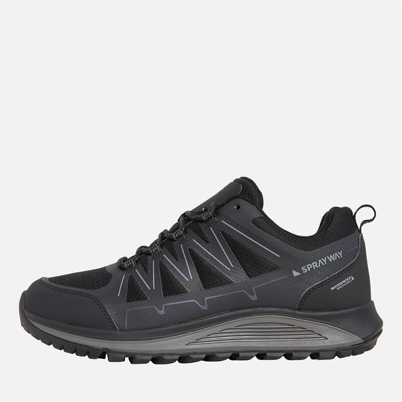 Sprayway Mens Burbage 2 Low HydroDRY Waterproof Trail Walking Shoes Black