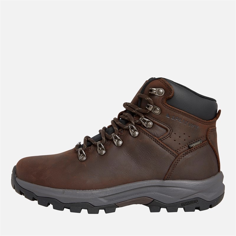 Sprayway Womens Hordan Nubuck Leather HydroDRY Waterproof Trail Walking Boots Brown