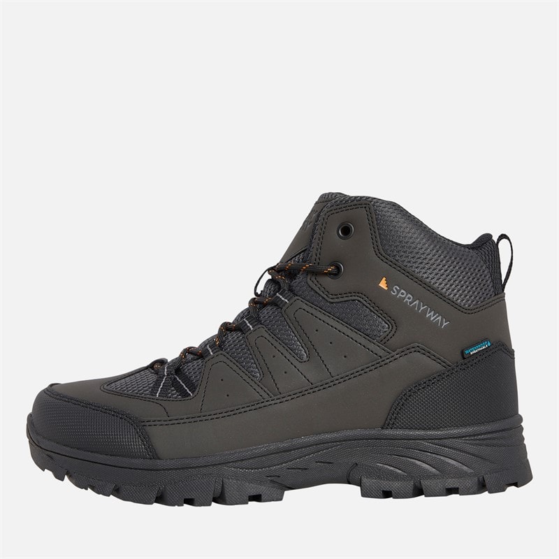 Sprayway Mens WinHill Mid HydroDRY Waterproof Trail Walking Boots Black