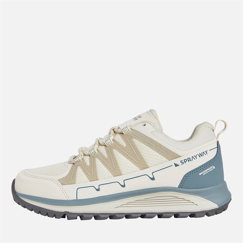 Sprayway Womens Burbage 2 Low HydroDRY Waterproof Walking Shoes Vanilla/Silver Birch