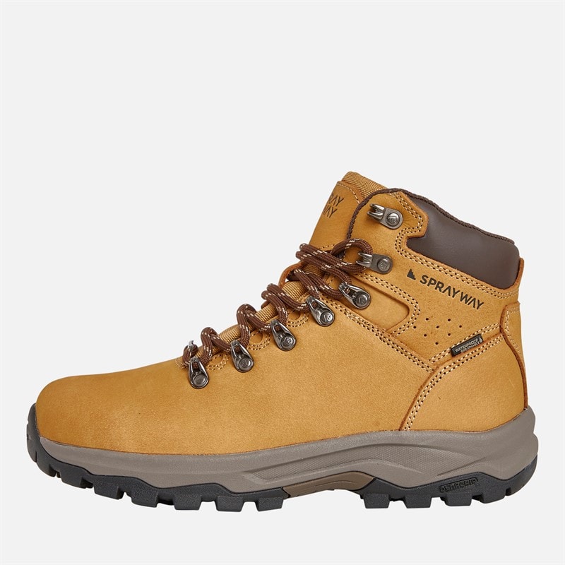 Sprayway Womens Hordan Nubuck Leather HydroDRY Waterproof Trail Walking Boots Honey