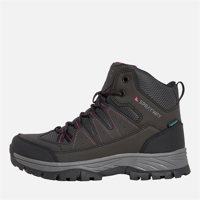 Sprayway Womens WinHill Mid HydroDRY Waterproof Trail Walking Boots Black