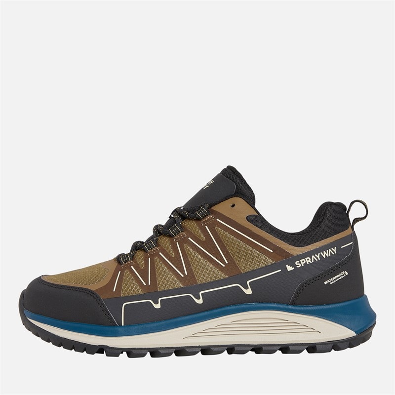 Sprayway Mens Burbage 2 Low HydroDRY Waterproof Trail Walking Shoes Bronze/Dust Gold
