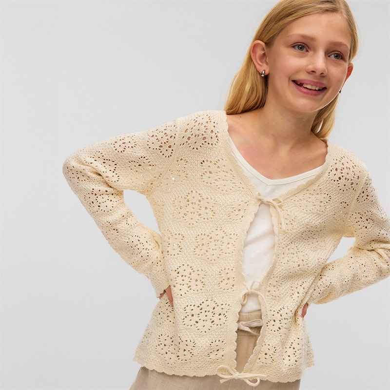 Vero Moda Girls Ava Tie String Cardigan Birch