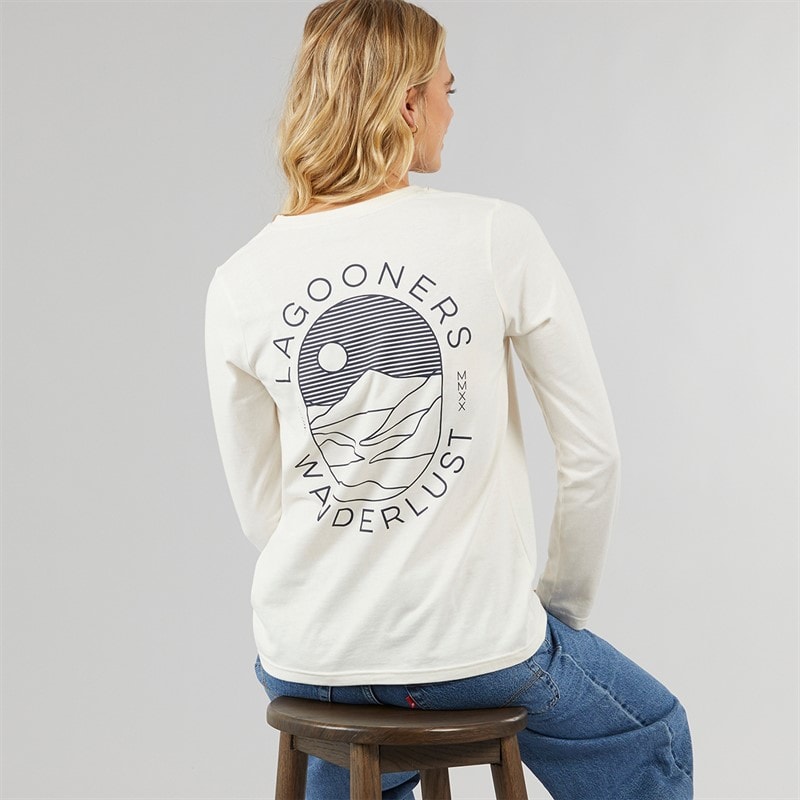 Lagooners Womens Fife Long Sleeve T-shirt Ecru