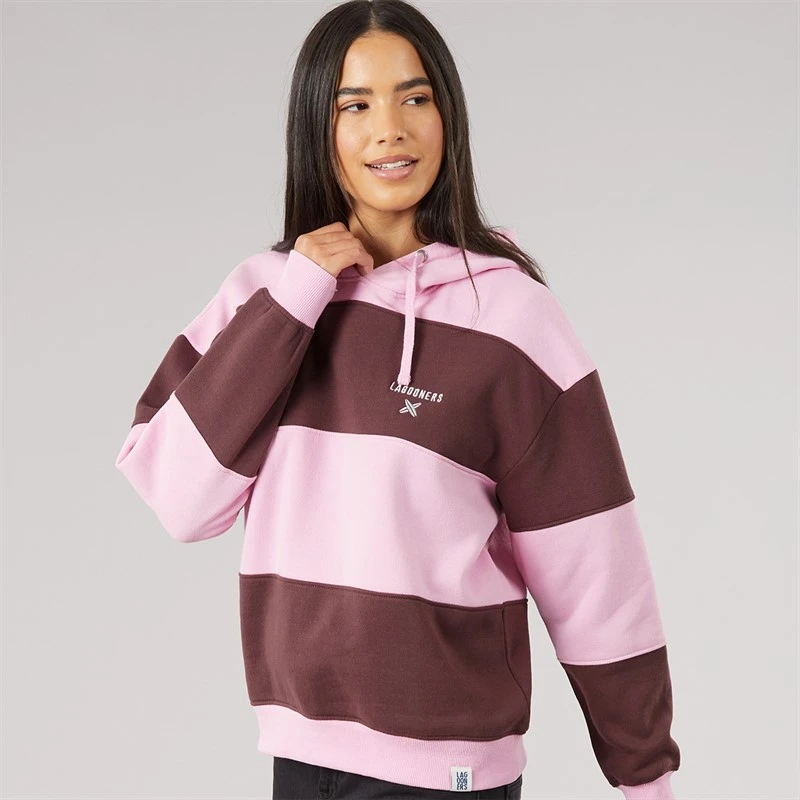 Lagooners Womens Sky Hoodie Pink/Brown