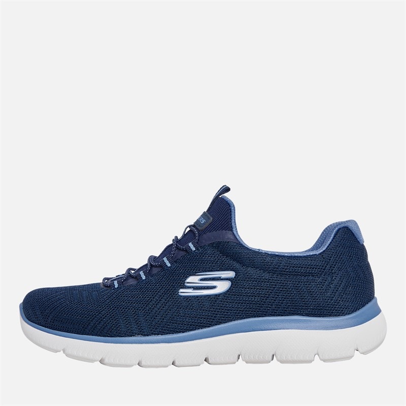 SKECHERS Womens Summits Artistry Chic Trainers Navy/Blue
