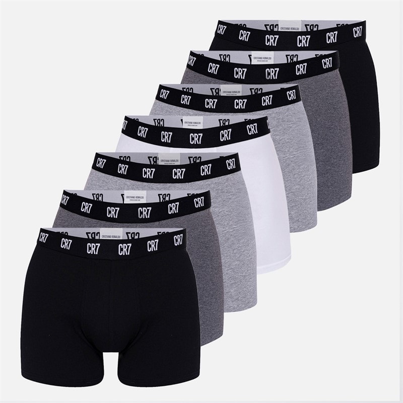 CR7 Mens Seven Pack Basic Trunks Multicolour