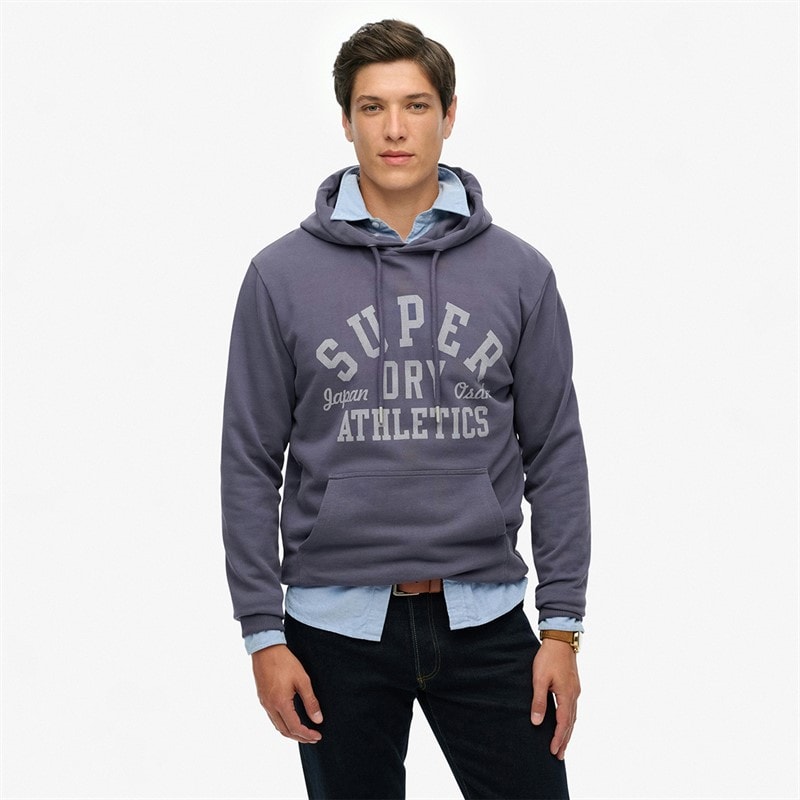 Superdry Mens Athletic Hoodie Greystone