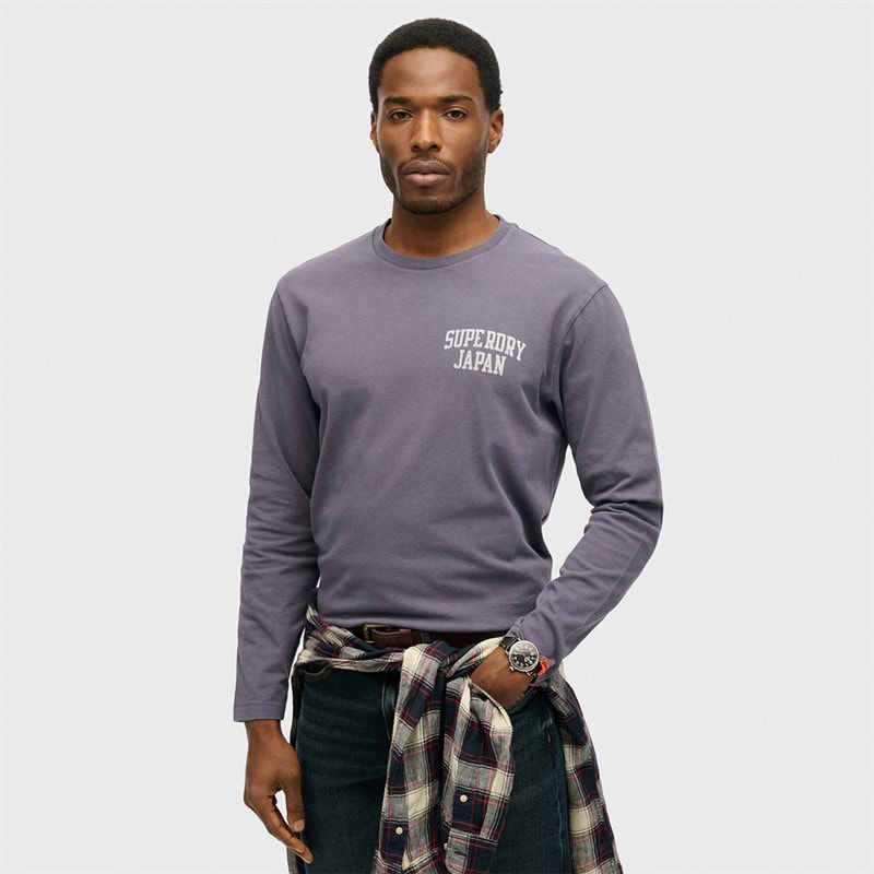 Superdry Mens Athletic T-Shirt Greystone