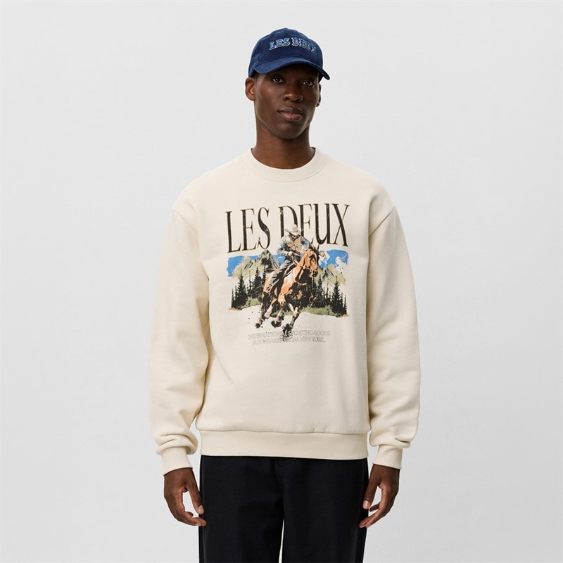 Les Deux Mens Cole Cowboy Sweatshirt Ivory
