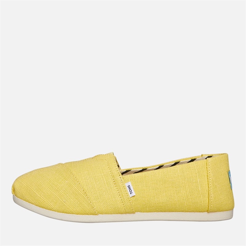 TOMS Womens Canvas Alpargata Espadrilles Yellow