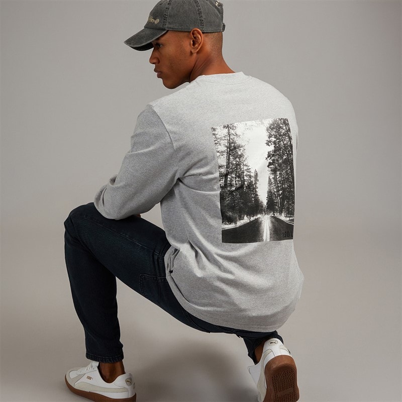 Solid Mens Harrold Top Light Grey Melange