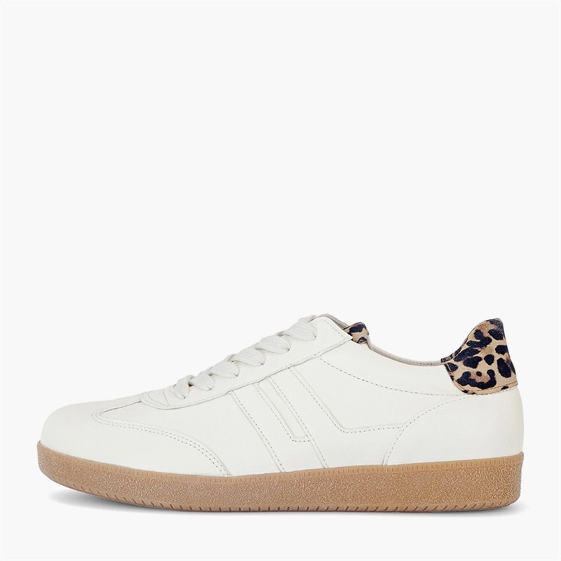 Gabor Womens Retro Trainers White/Leopard