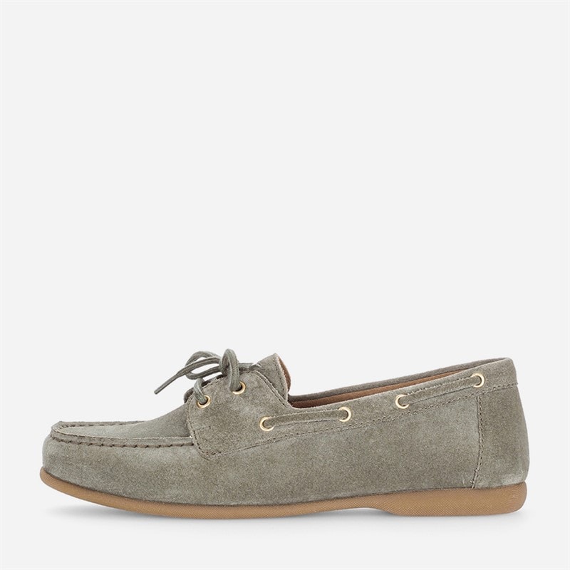 Gabor Womens Suede Deck Shoes Pine
