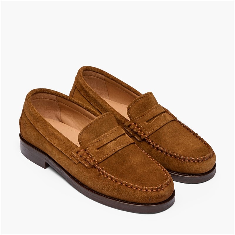 Playboy Footwear Womens Toc1936 Norah Loafers Snuff Suede