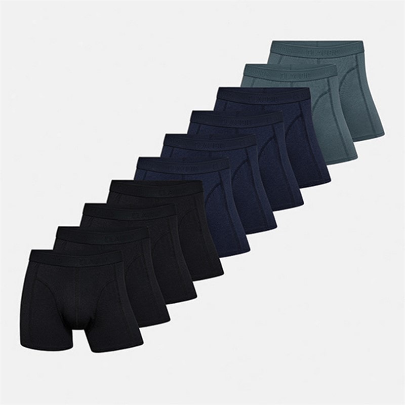 Claudio Mens Ten Pack Bamboo Boxers Multi Colour