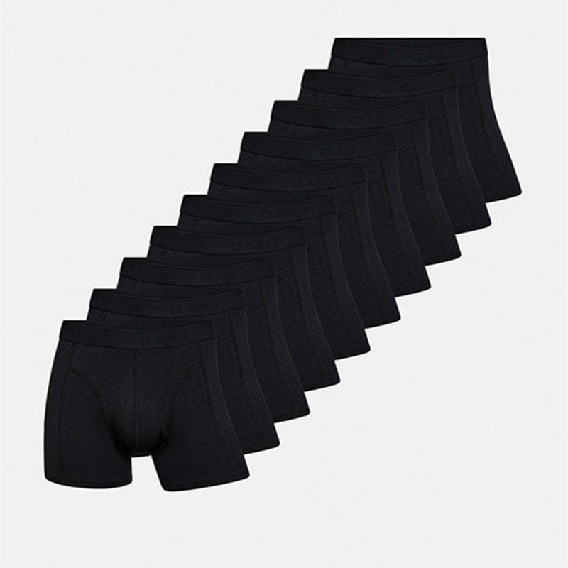 Claudio Mens Ten Pack Bamboo Boxers Black