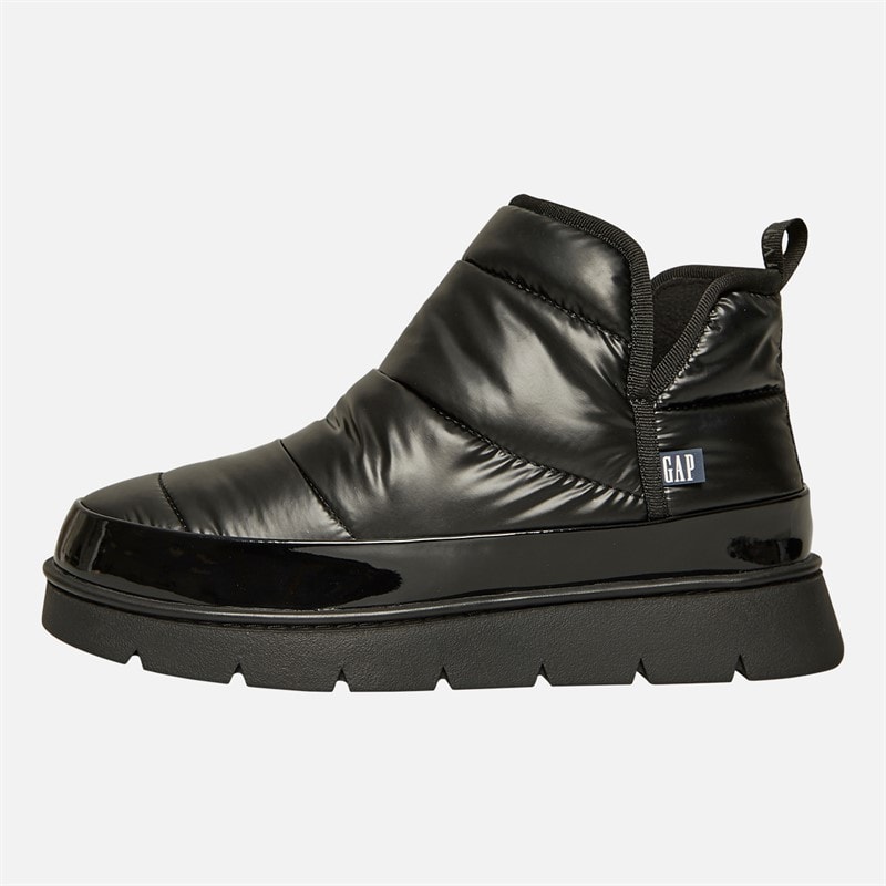 GAP Womens Richmond Mid Metallic Snow Boots Black