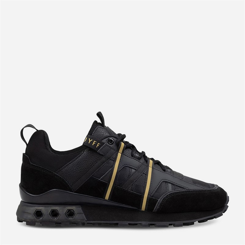 Cruyff Mens Fearia Futura Trainers Black/Gold