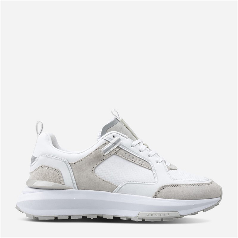 Cruyff Mens Rayado Trainers White/Grey