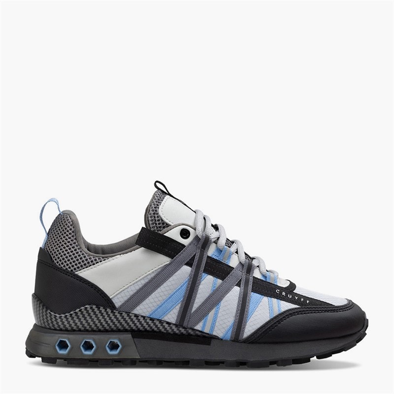 Cruyff Mens Fearia Hex-Tech Trainers Grey/Grey