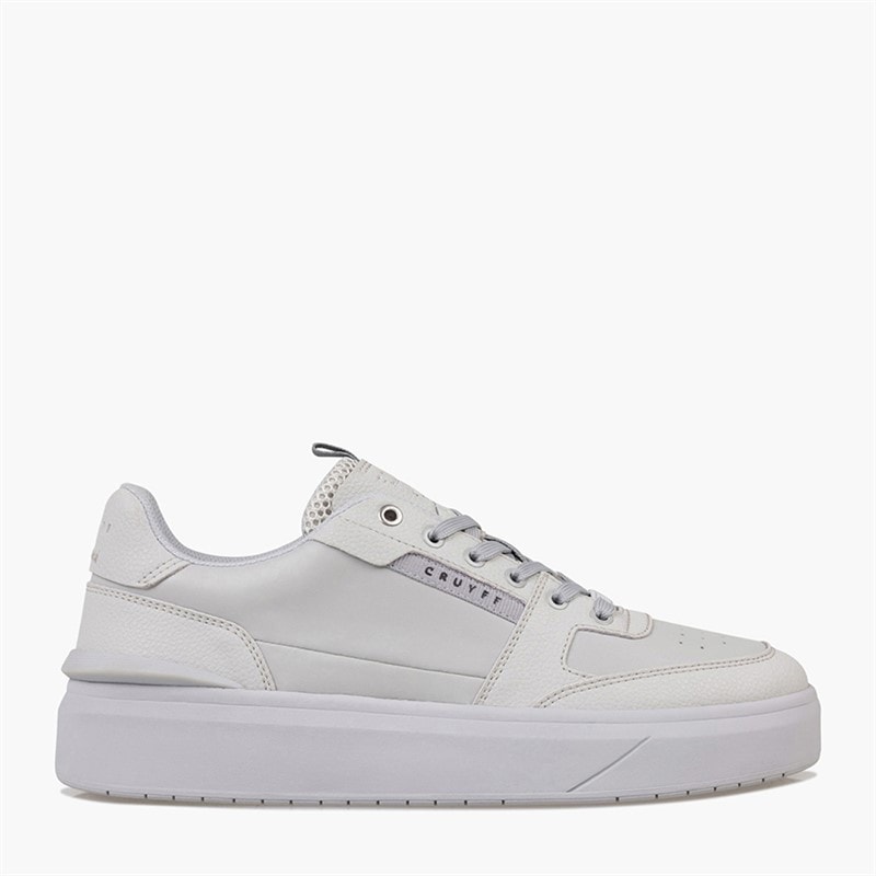 Cruyff Mens Endorsed Tennis Trainers Light Grey