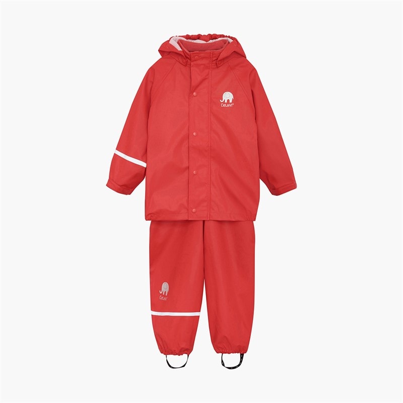 Celavi Kids Celavie Solid PU Basic Rainwear Set Baked Apple