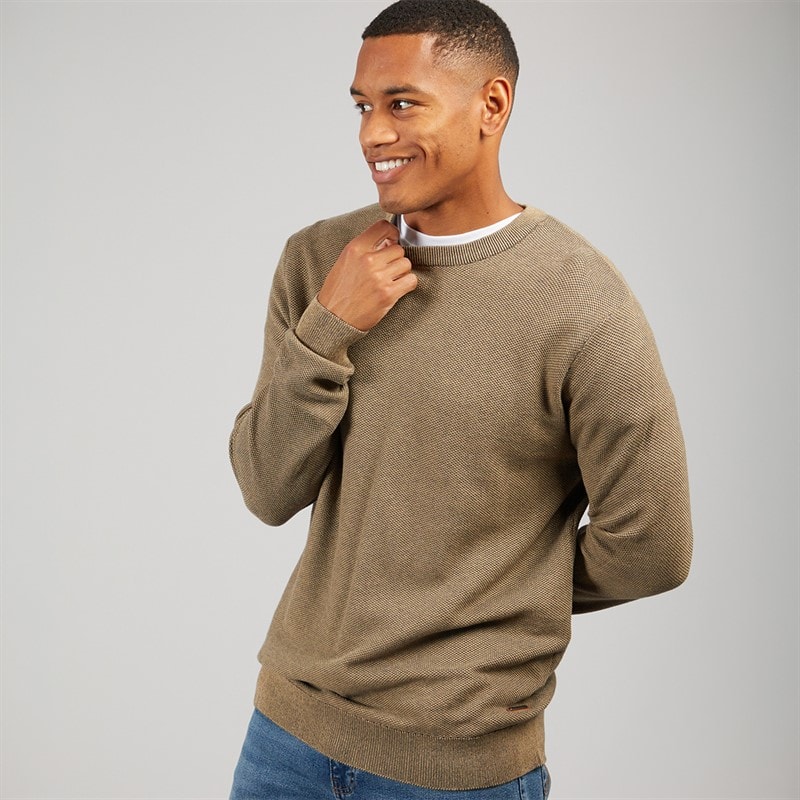 Indicode Mens Jexmon Knitted Jumper Kelp