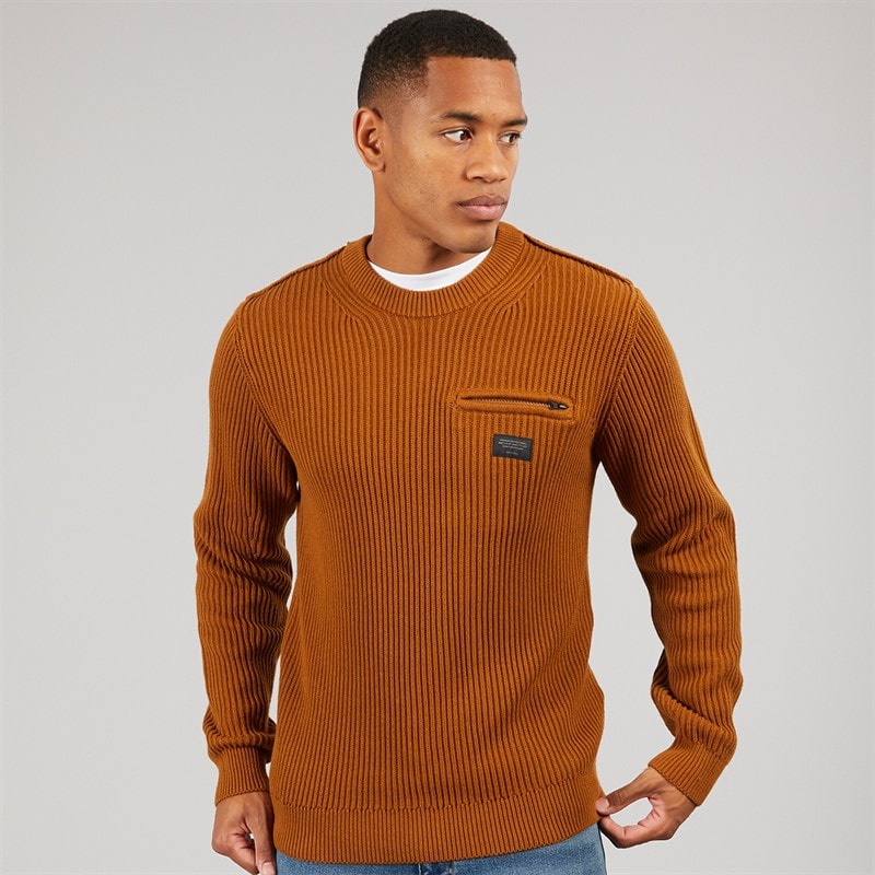 Indicode Mens Phjot Knitted Jumper Monks Robe