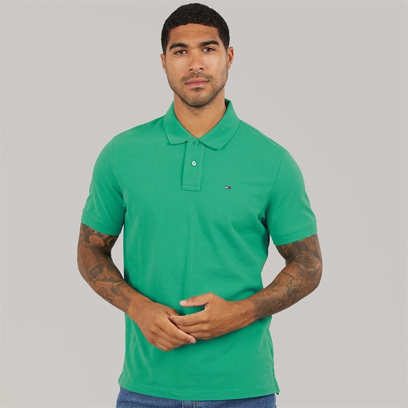 Tommy Jeans Mens Polo Shirt Bahama Green