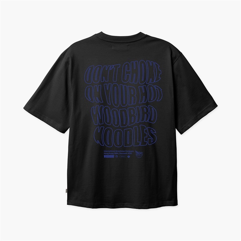 Woodbird Mens Baine Wobble T-Shirt Black