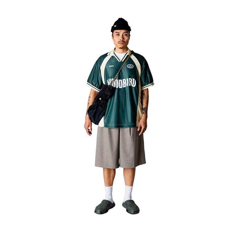 Woodbird Mens Taka Short Sleeve Polo Shirt Pine Green