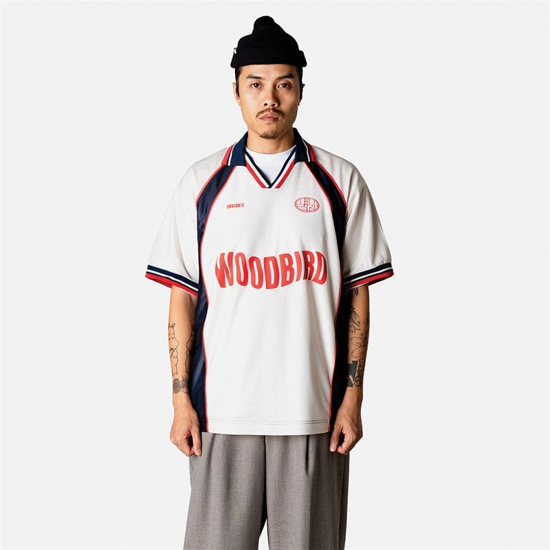 Woodbird Mens Taka Short Sleeve Polo Shirt Off White