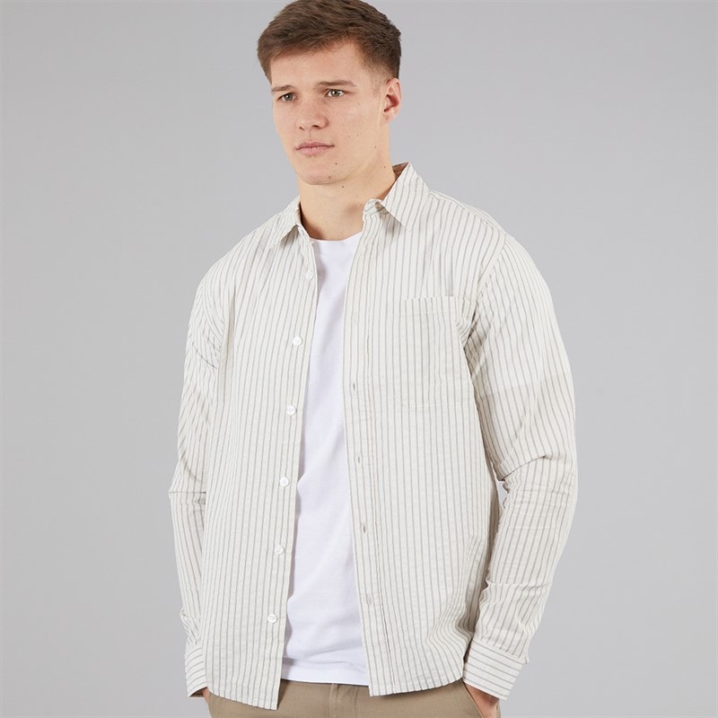 C.R.C. Mens Mosh Seerrsucker Shirt ripe White St