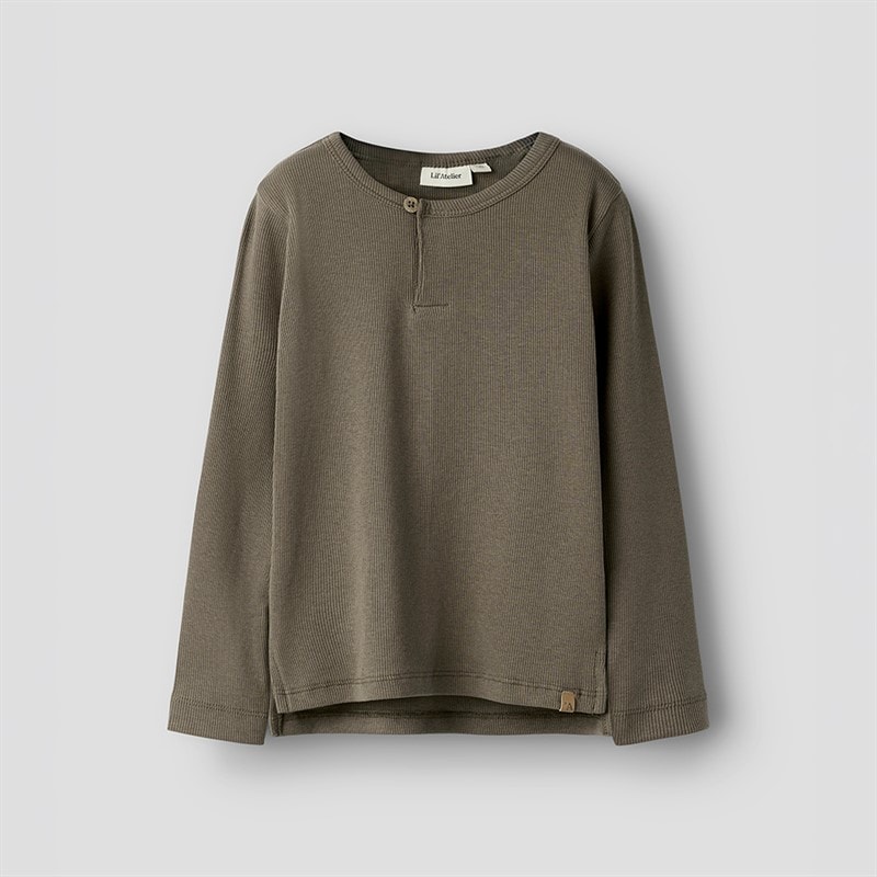 Lil' Atelier Boys Lago Long Sleeve Top Shitake