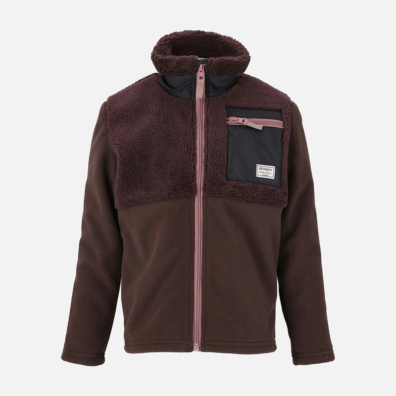 Zig Zag Kids Dundo Teddy Fleece Jacket 4241 Fudge