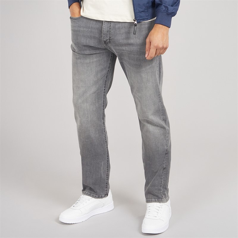 Avant Garde Mens Harlow Regular Fit Stretch Jeans Grey
